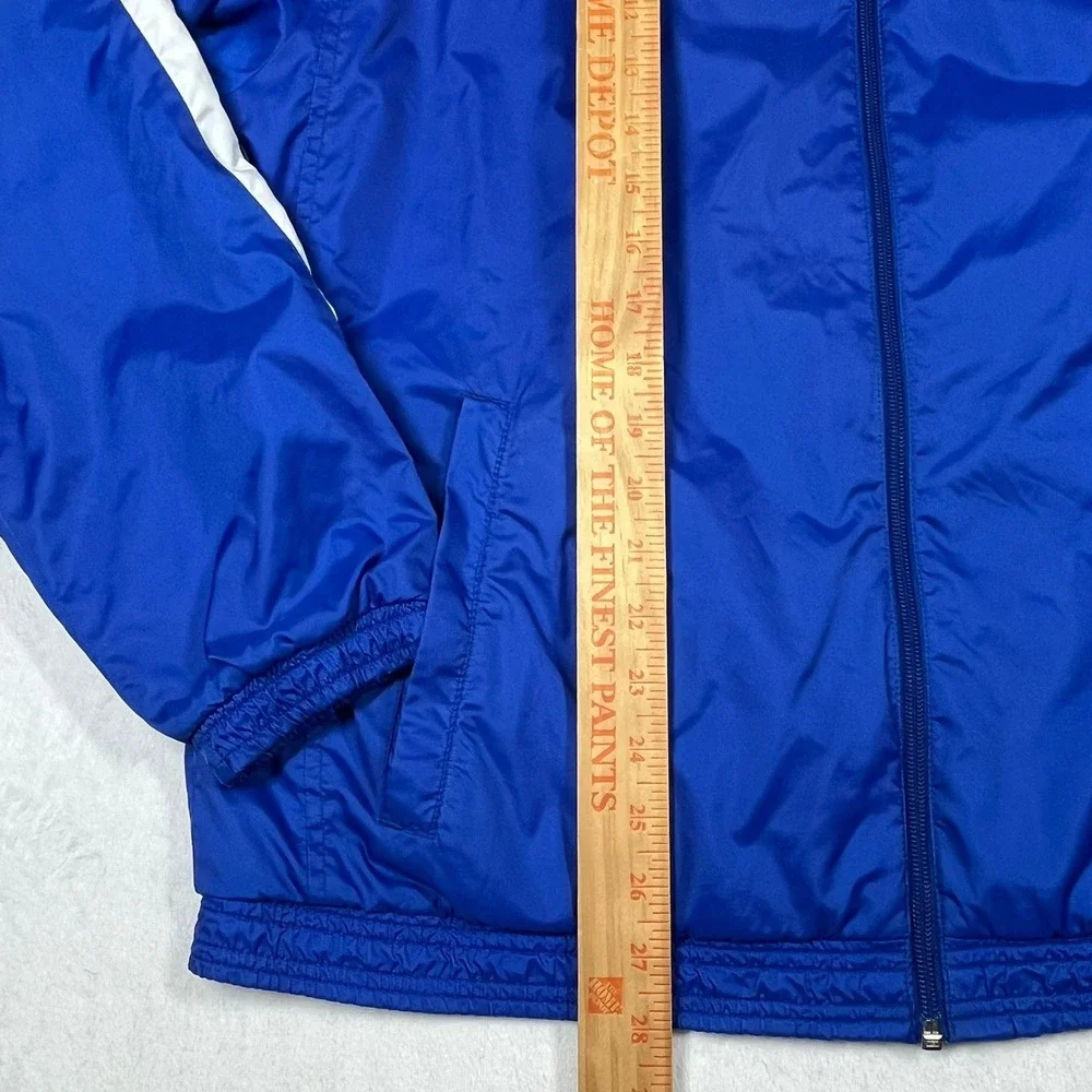 Adidas Windbreaker Jacket Mens Medium Blue 3-Stripe Mesh Lined Vintage 355915